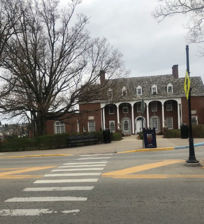 The crosswalk where WELLWVU's sex positivity sign once lived.